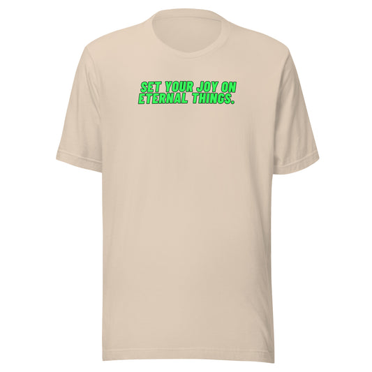 set your joy on eternal things Christian t-shirt