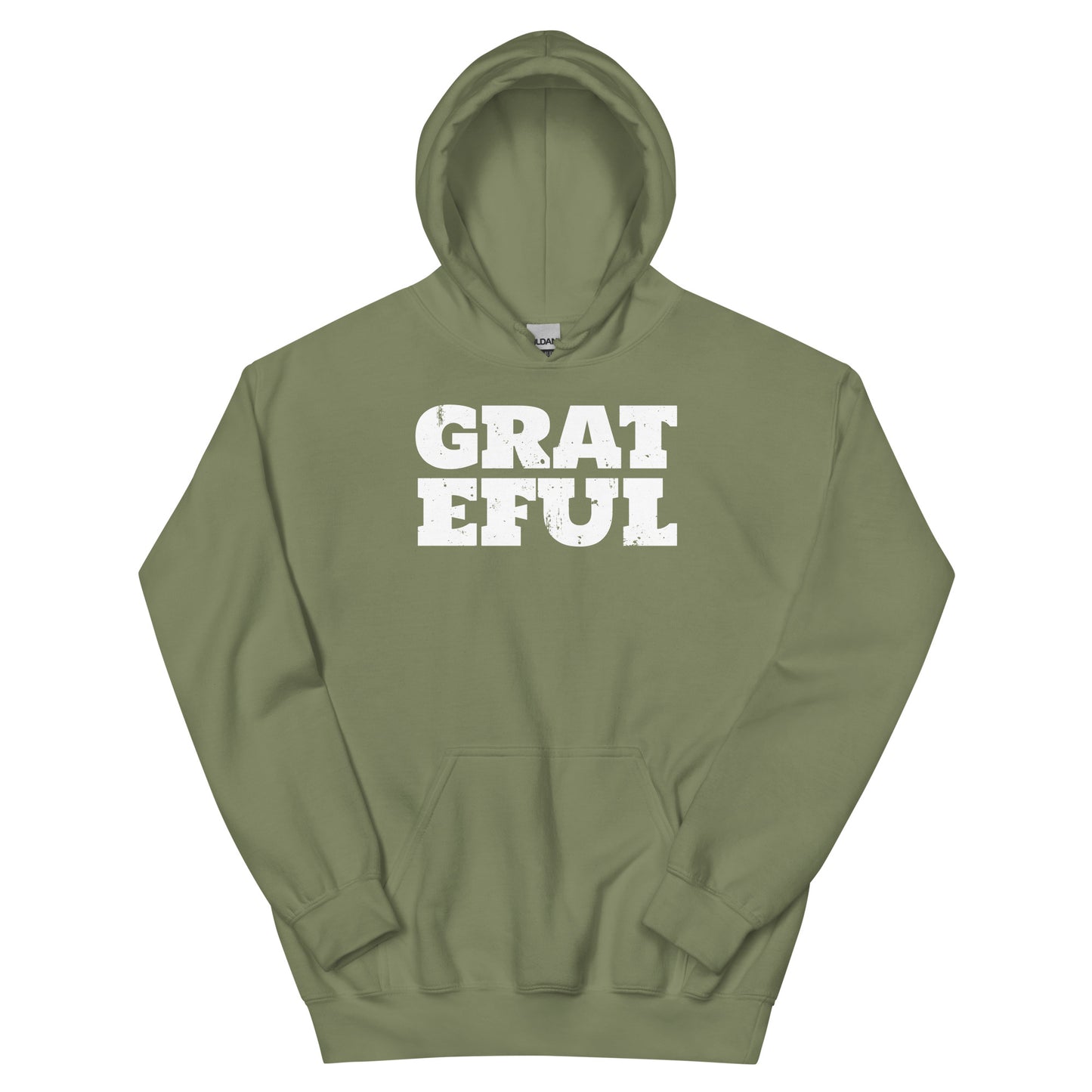 Christian hoodie | Grateful | Military green